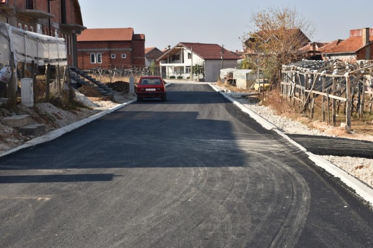 Асфалтирана улицата „Архимедова“ и крак од улицата „Блаже Иваноски“